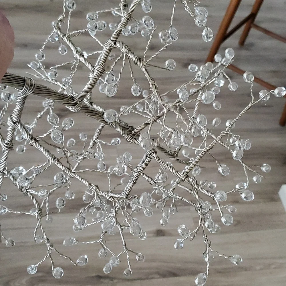 Crate&Barrel Silver Crystal Tree Accent